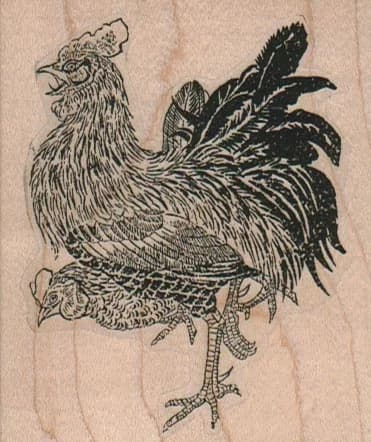 Chickens/roosters 2 3/4 X 3