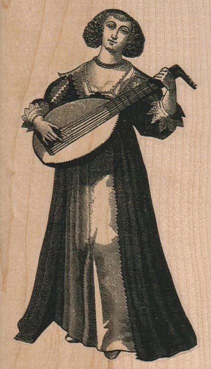 Lute Playing Lady 3 X 5
