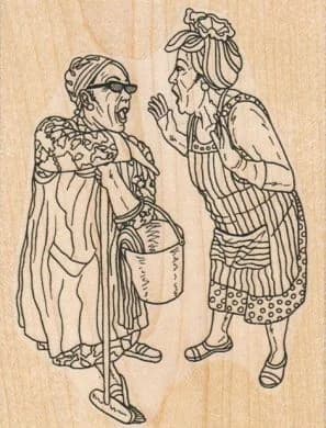 Gossiping Ladies 3 1/4 X 4 1/4