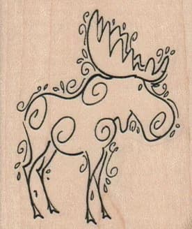 Psychedelic Moose 2 X 2 1/4
