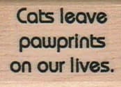 Cats Leave Pawprints 1 X 1 1/4