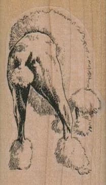 Poodle Behind 1 3/4 X 2 1/2