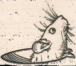 Mouse Peering Out Of Hole 1 3/4 X 1 3/4