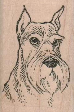 Schnauzer Head 1 3/4 X 2 1/2