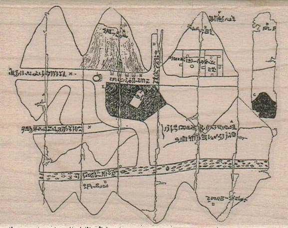 Ancient Map 3 1/4 X 4