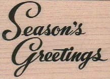 Seasons Greetings 1 3/4 X 2 1/4