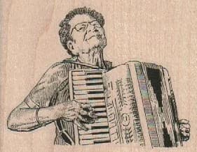 Lady Playing Accordion 3 X 2 14