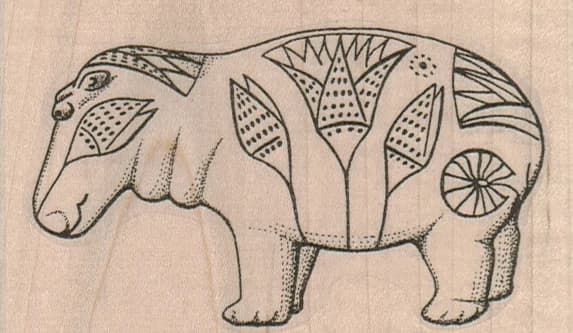 Egyptian Lotus Hippo 4 X 2 1/4