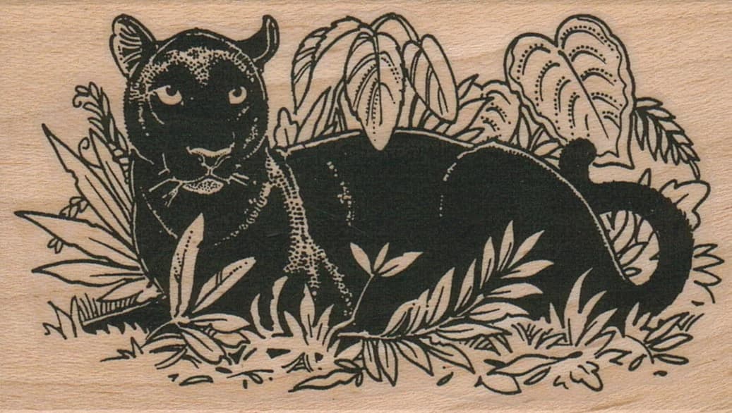 Panther In Plants/small 2 1/4 X 3 1/2