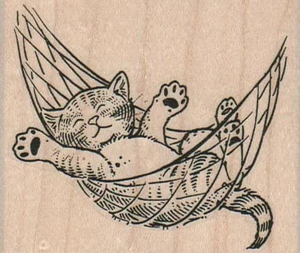 Cat In Hammock 3 X 2 1/2
