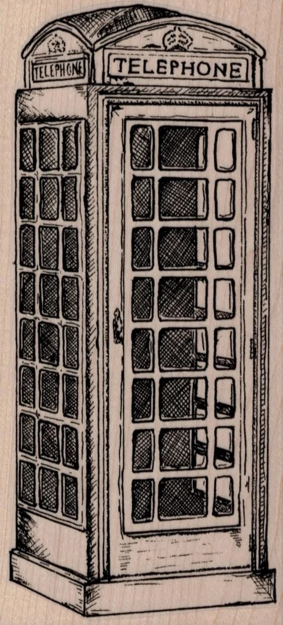 London Telephone Booth 3 X 6 1/4