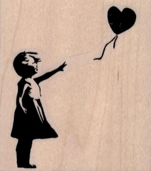 Banksy Balloon Girl 2 3/4 X 3