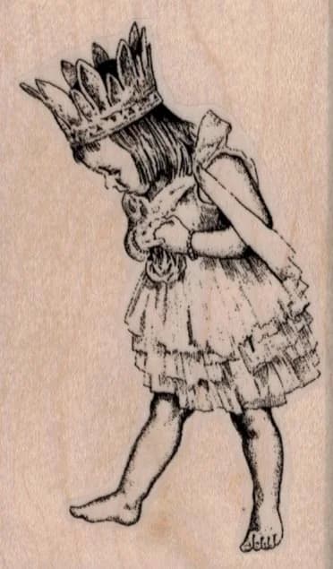 Girl In Princess Costume 2 X 3 1/4