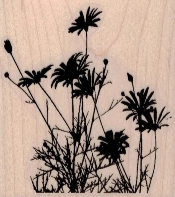 Wildflowers Silhouette 3 X 3 1/4
