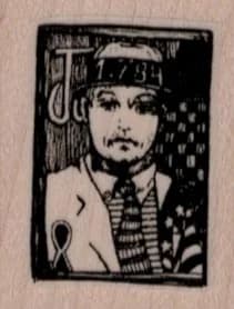 Whimsical Postage Stamp 1 1/4 X 1 1/2