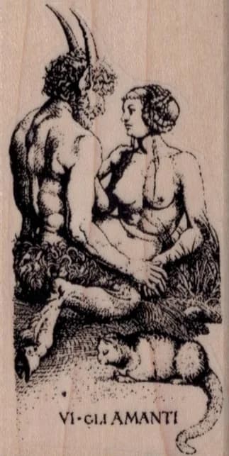 The Lovers Tarot Card 1 3/4 X 3 1/4