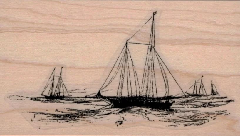 Sailing Scene 2 1/2 X 4 1/4