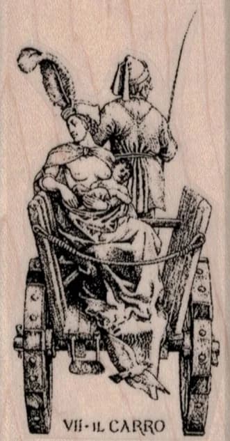 The Chariot Tarot Card 1 3/4 X 3 1/4