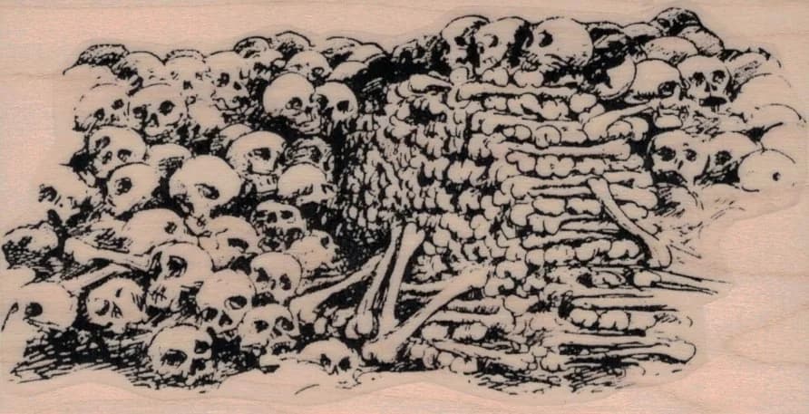 Pile Of Bones And Skulls 2 1/2 X 4 1/2