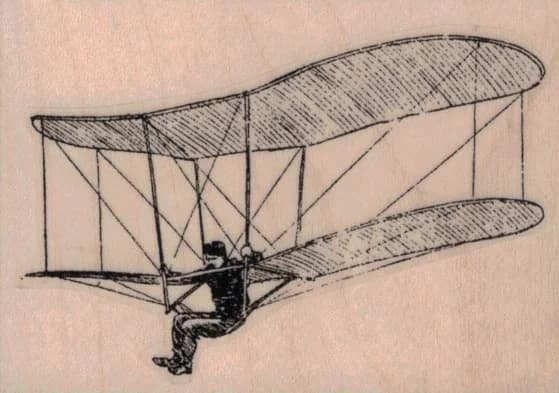 Vintage Man In Bi-glider 3 X 2