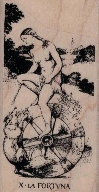 Fortune Tarot Card 1 3/4 X 3 1/4