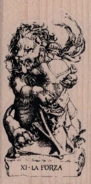 Strength Tarot La Forza 1 3/4 X 3 1/4