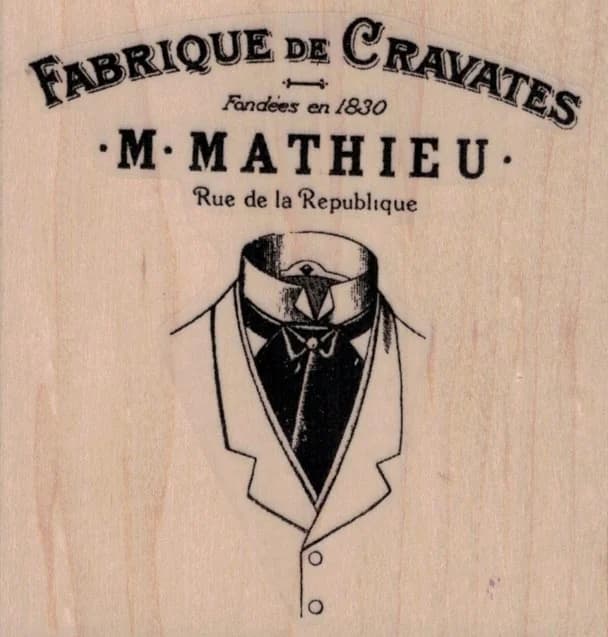 Fabrique De Cravates Ad By Cat Kerr 3 1/4 X 3 1/4