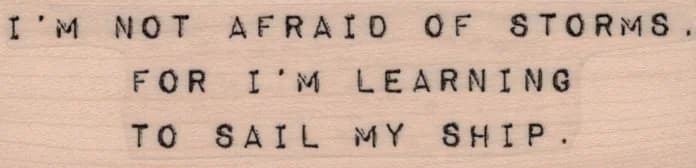 I'm Not Afraid 1 X 3 1/2