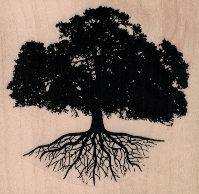 Tree Of Life-tree With Roots 3 3/4 X 3 1/2