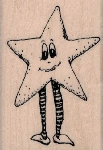 Whimsical Star With Legs 1 ¾ X 2 ½