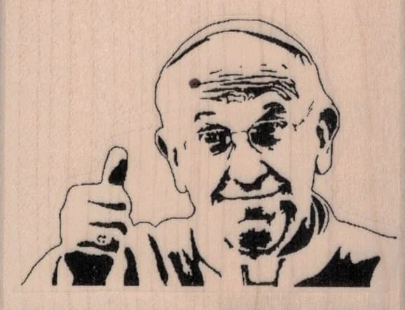Pope Francis Thumbs Up 3 X 2 1/4