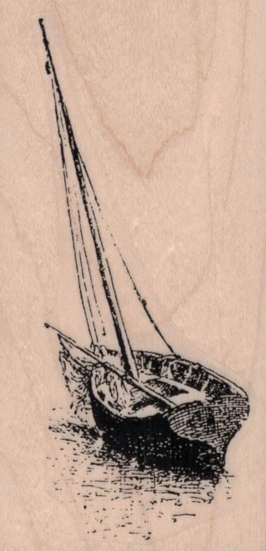 Wooden Sailboat 2 X 3 3/4