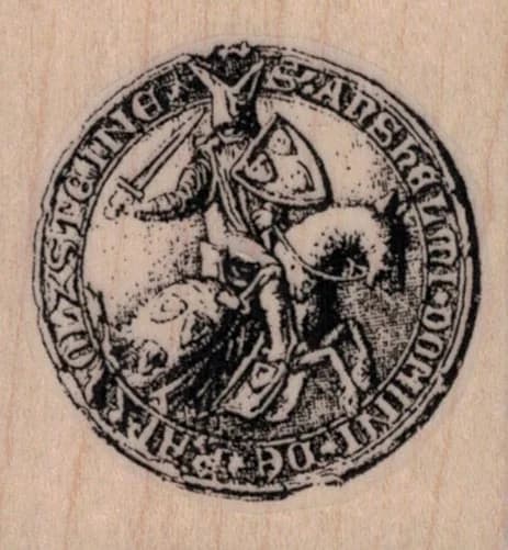 Jousting Knight Coin 1 3/4 X 1 3/4