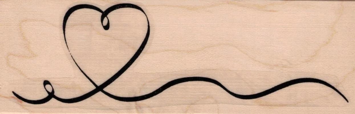 Looping Heart Line 1 1/2 X 4 1/4