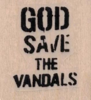 Banksy God Save The Vandals 1 1/4 X 1 1/4