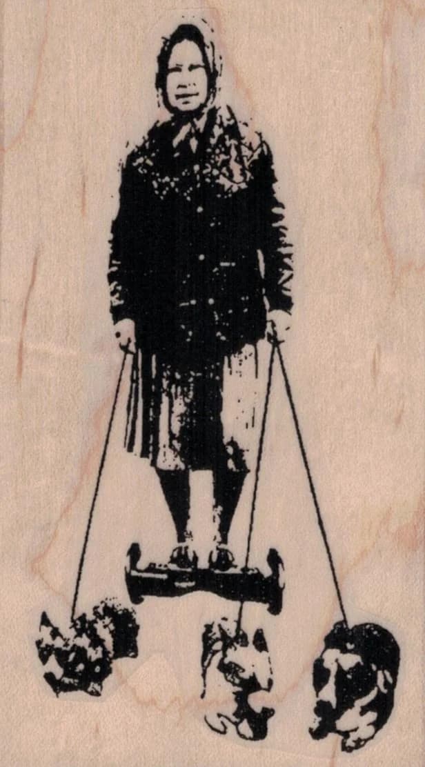 Banksy Queen With Corgis 2 1/4 X 3 3/4