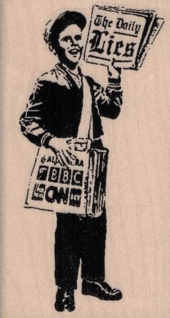 Banksy The Daily Lies 2 X 3 1/2