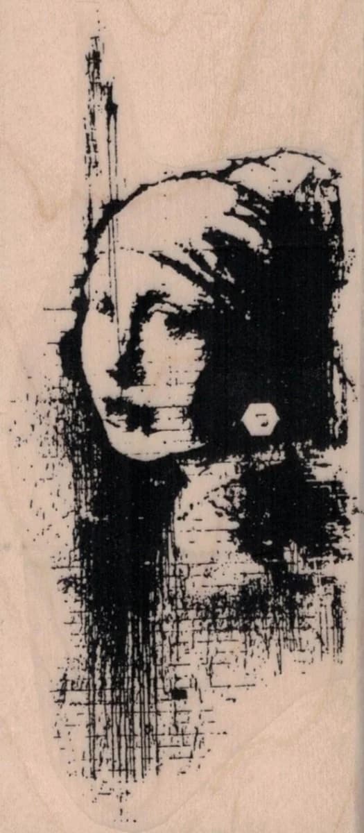 Banksy Wall Lady 2 X 4 1/4