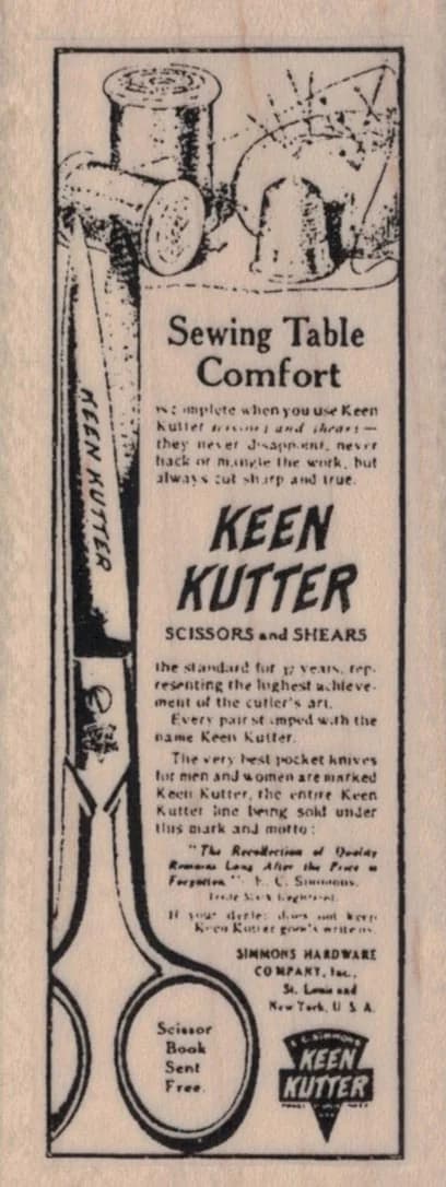 Keen Kutter Ad 1 1/2 X 3 3/4