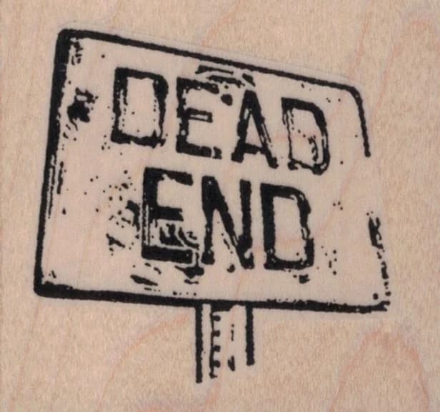 Dead End Sign 2 1/4 X 2
