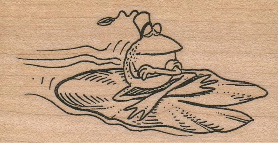Frog On Flying Lilypad 1 3/4 X 3 1/4