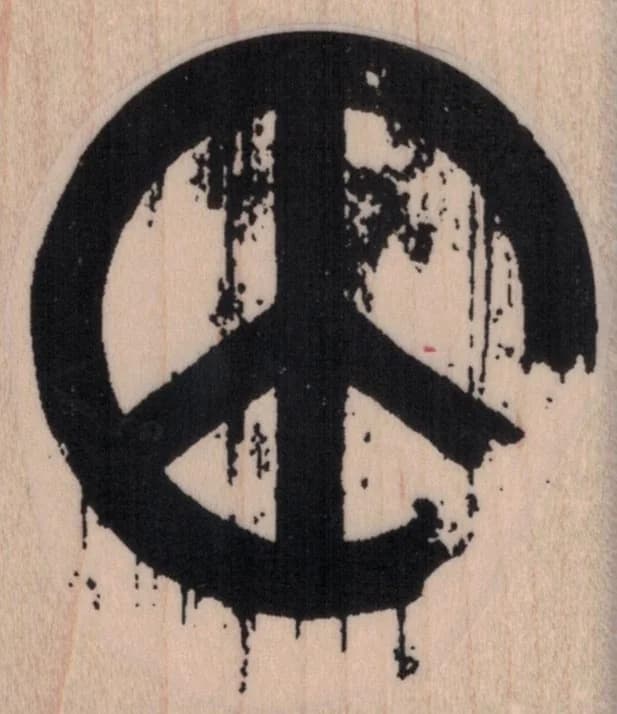 Banksy Peace Symbol 2 1/4 X 2 1/2