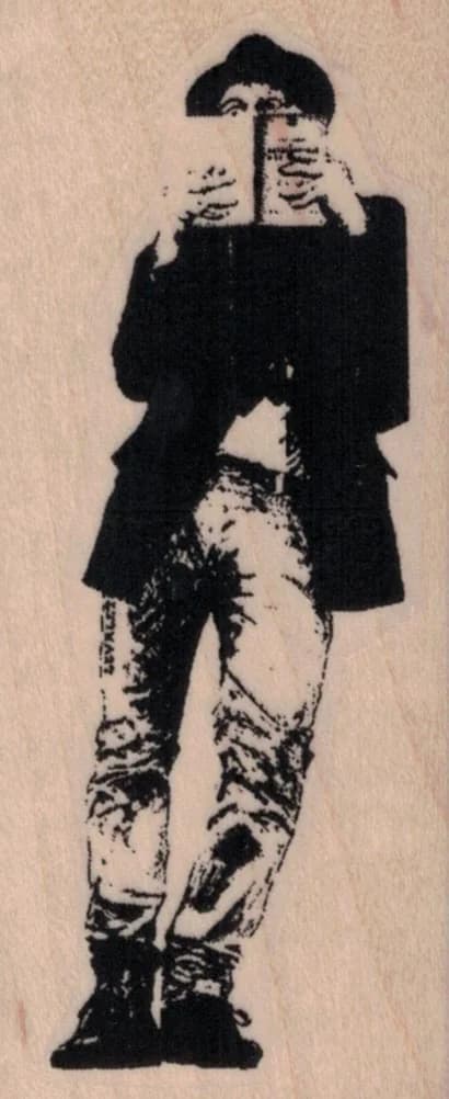 Banksy Man Reading 1 1/2 X 3 1/2