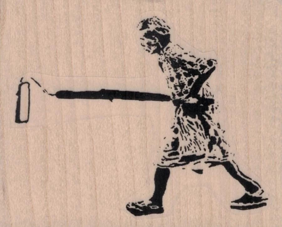 Banksy Roller Painter 3 1/4 X 2 1/2