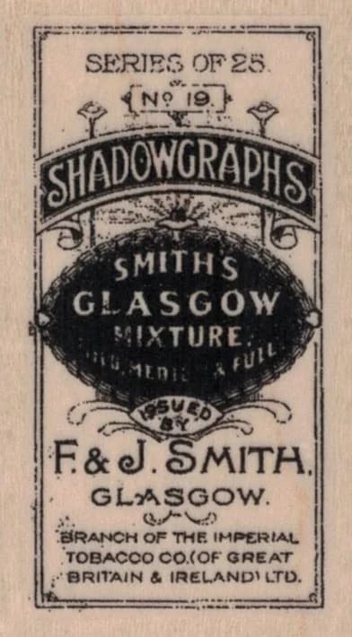 Shadowgraphs Tobacco Cigarettes Pack 1 1/2 X 2 1/2