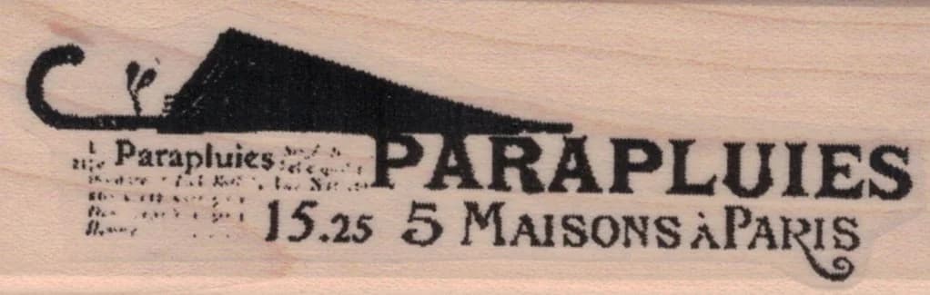 Parapluies 5 Maisons A Paris 1 1/4 X 3 1/2