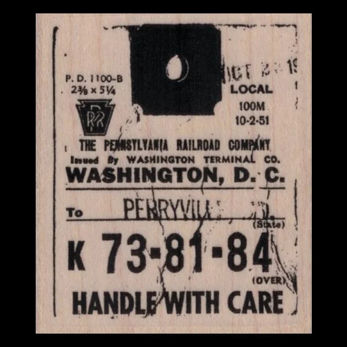 Pennsylvania Railroad Baggage Tag 2 X 2 1/4