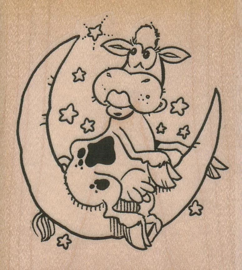 Cow On Moon 2 3/4 X 3
