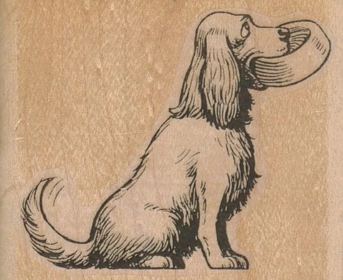 Hungry Dog With Bowl 2 1/2 X 2