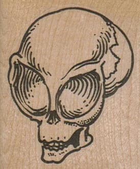 Alien Skull 2 X 2 1/4
